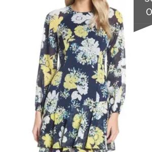 Eliza J Ruffled Fit and Flare Dress